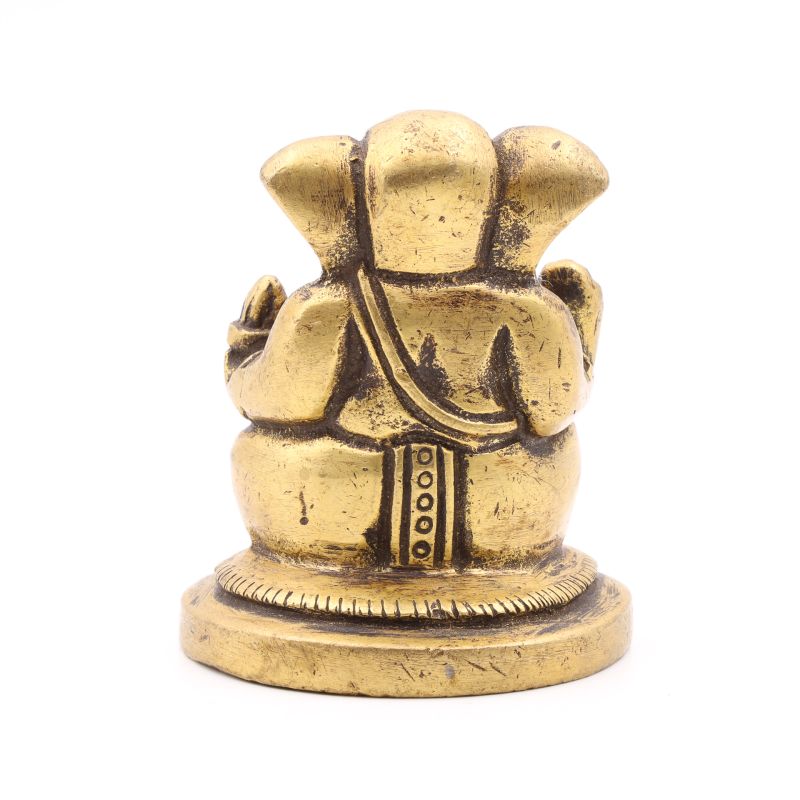 Mini statuette de Ganesh en laiton - 6 cm