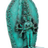 Statuette d’Avalokiteshvara en résine verte - 12,5 cm