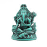 Ganesha figurine en résine verte - 7 cm