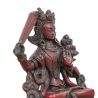 Statue de Manjushri en résine rouge - 11 cm