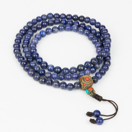 Collier mâlâ lapis lazuli - 6 mm