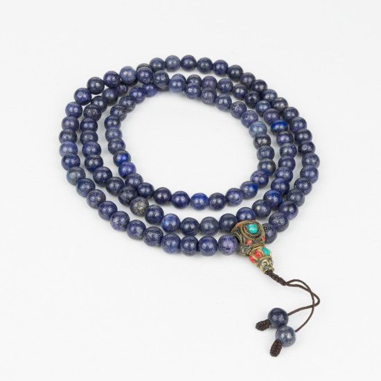 Collier mâlâ lapis lazuli - 8 mm