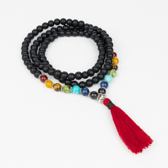 Collier 7 chakras en shaligram