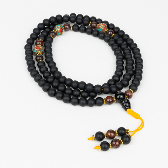 Collier mâlâ 108 perles en shaligram