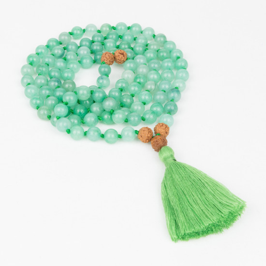 Mala aventurine verte