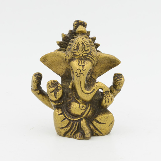 Statuette de Ganesh en laiton - 6,5 cm