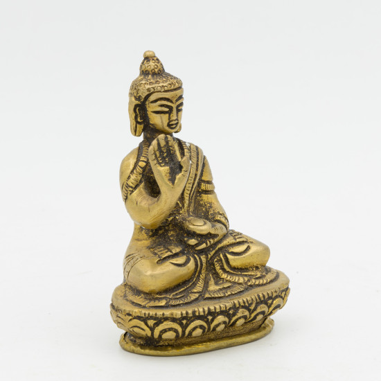 Statuette du Bouddha Amoghasiddhi en laiton - 7,5 cm