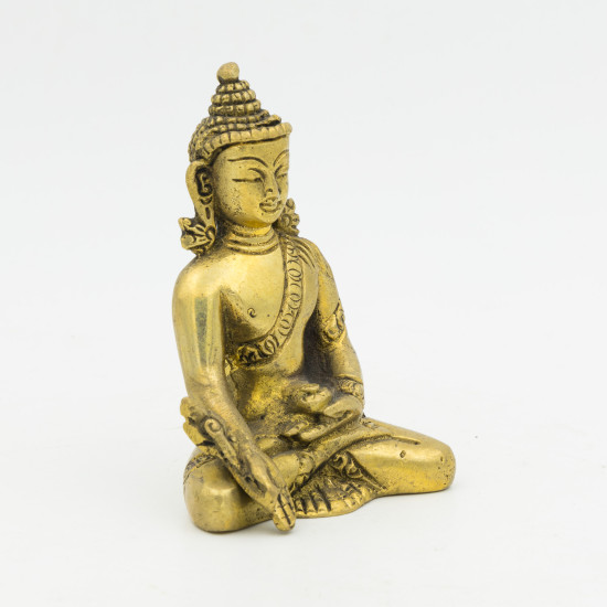 Statuette du Bouddha médecine en laiton - 8 cm