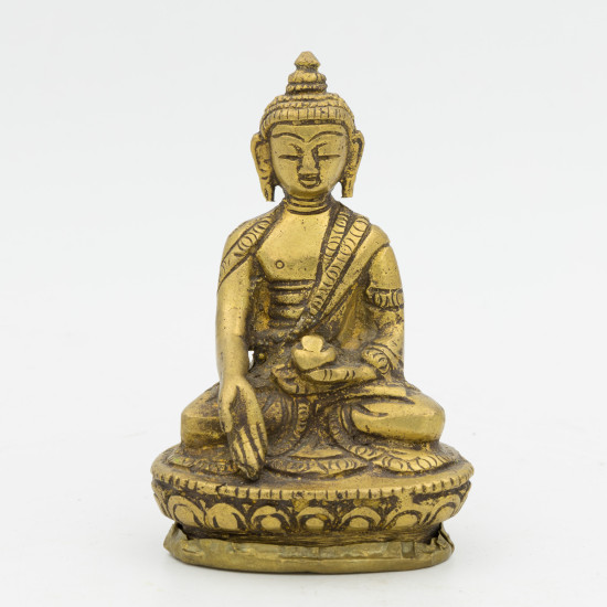 Statuette du Bouddha Ratnasambhava en laiton - 7,5 cm