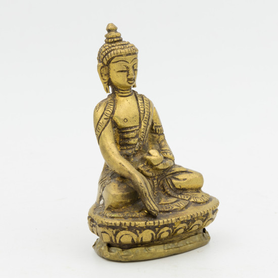 Statuette du Bouddha Ratnasambhava en laiton - 7,5 cm