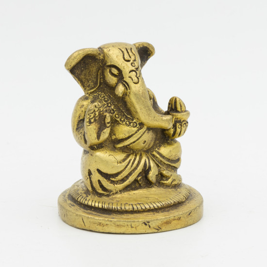 Mini statuette de Ganesh en laiton - 6 cm