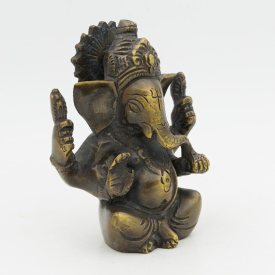 Statuette de Ganesh le dieu hindou à tête d’éléphant - 11 cm