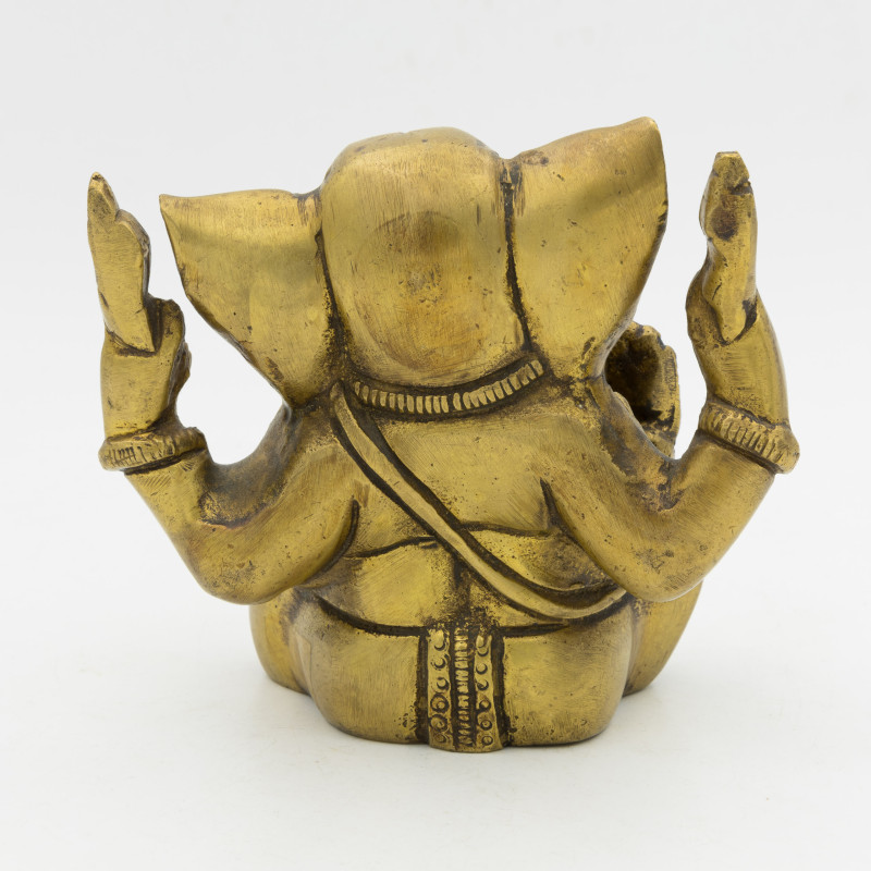 Petite statue de Ganesh en laiton - 10 cm