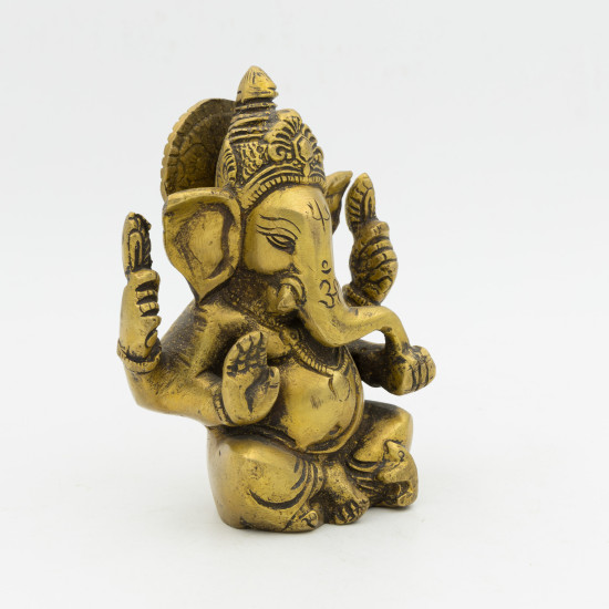 Statuette de Ganesh en laiton - 12 cm