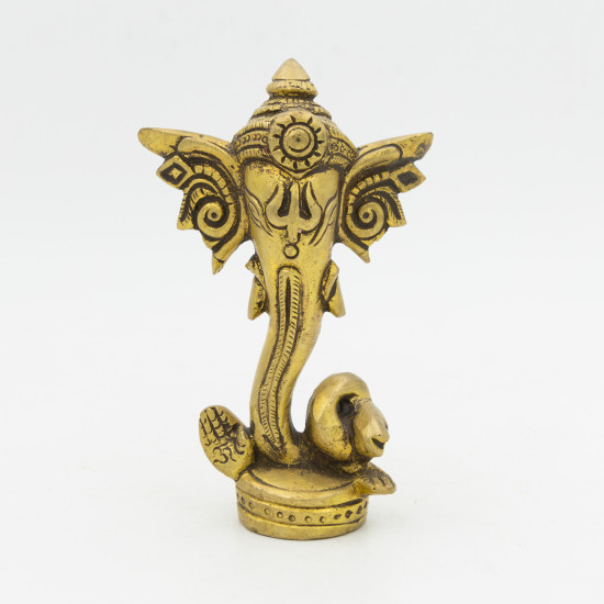 Statuette du dieu éléphant Ganesh en laiton - 12 cm