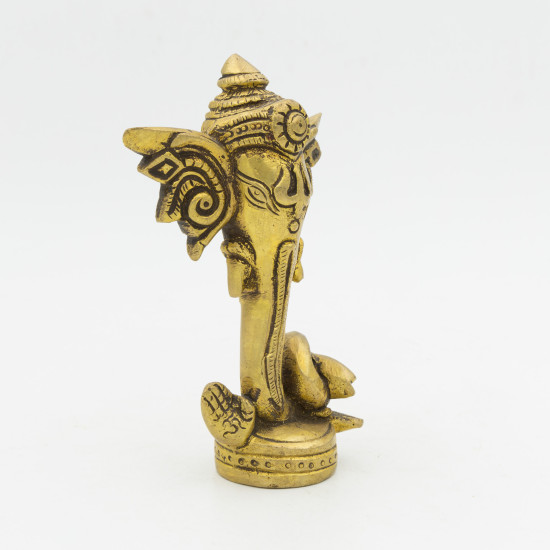 Statuette du dieu éléphant Ganesh en laiton - 12 cm