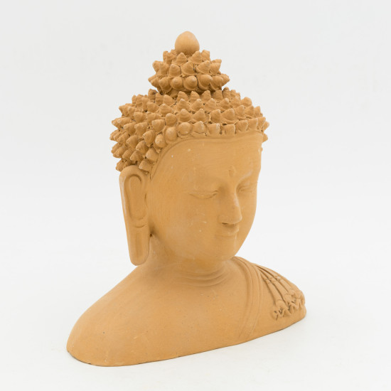 Buste de Bouddha en terre cuite - 13 cm