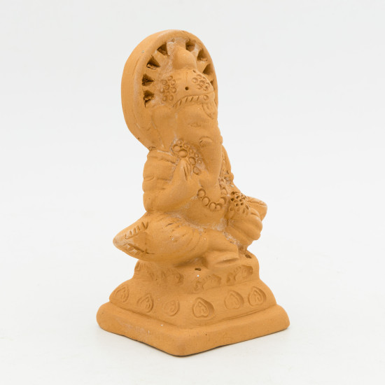 Statuette de Ganesh en terre cuite - 11 cm