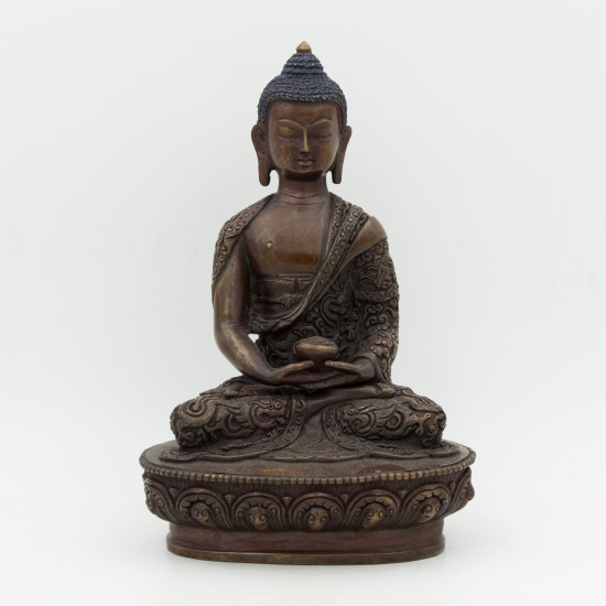 Statue du Bouddha Amitabha en cuivre - 21 cm