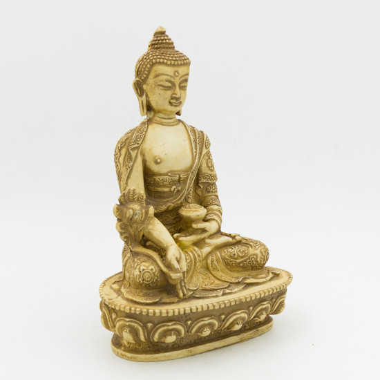 Statue du Bouddha Bhaishajyaguru en resine - 19 cm