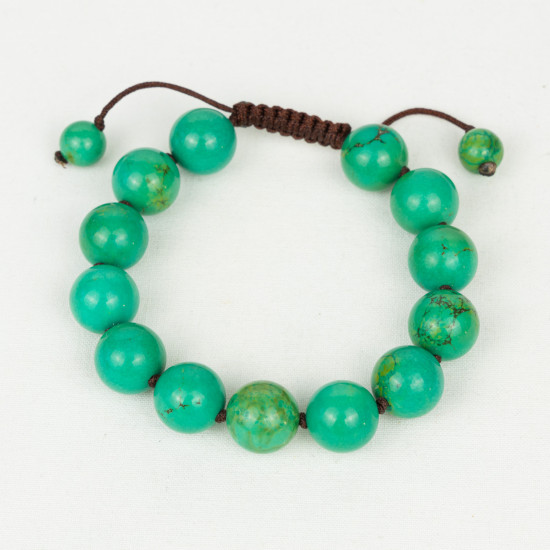 Bracelet en grosses perles turquoise