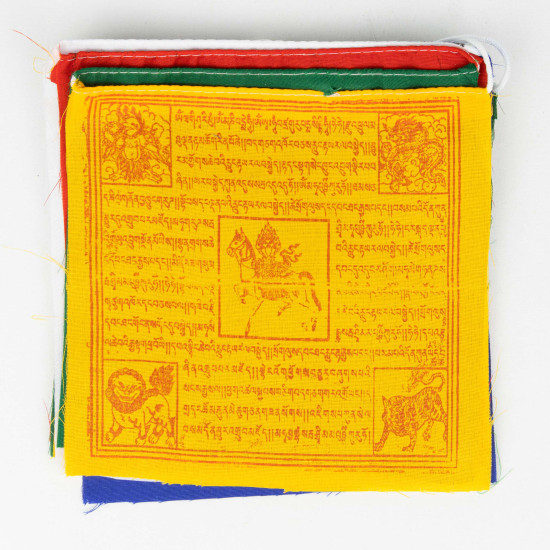 Guirlande de drapeaux du Tibet - coton - 17x17 cm - 1,70 m