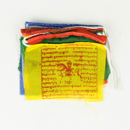 Drapeaux de prières du Tibet - polyester - 10x9 cm - 1 m