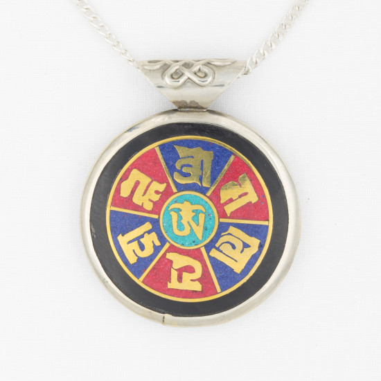 Pendentif coloré des yeux du Bouddha