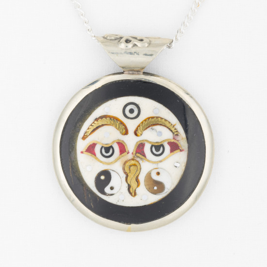 Pendentif tibétain des yeux du bouddha