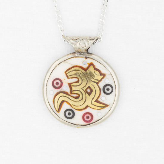 Pendentif bouddhiste Aum indien