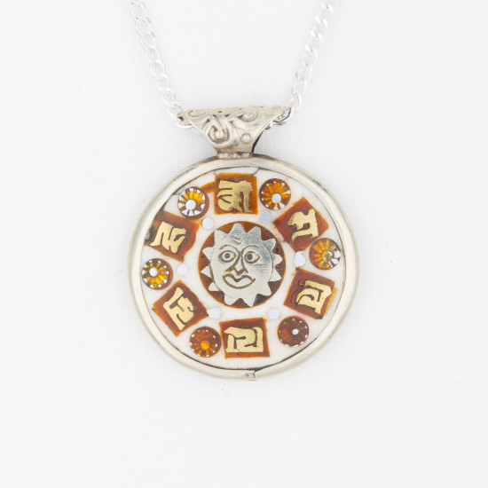 Pendentif bouddhiste Aum indien