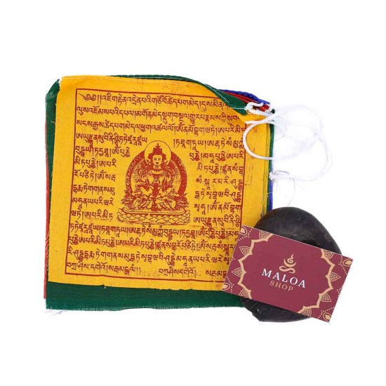 Drapeaux tibétains divinités bouddhistes x 10 Grand modèle qualité