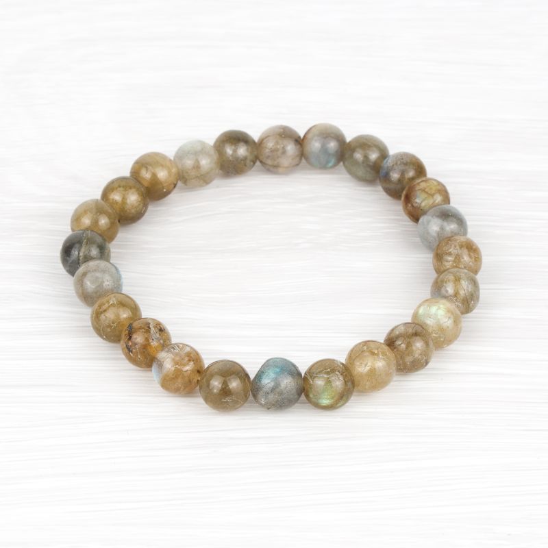 Bracelet labradorite verte