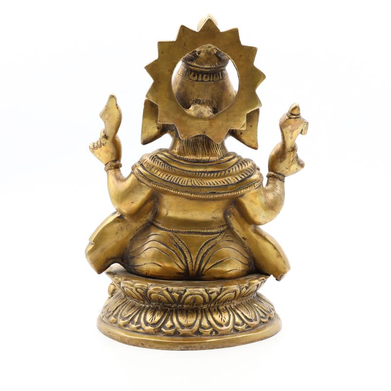 Statue du dieu Ganesh en laiton - 24 cm